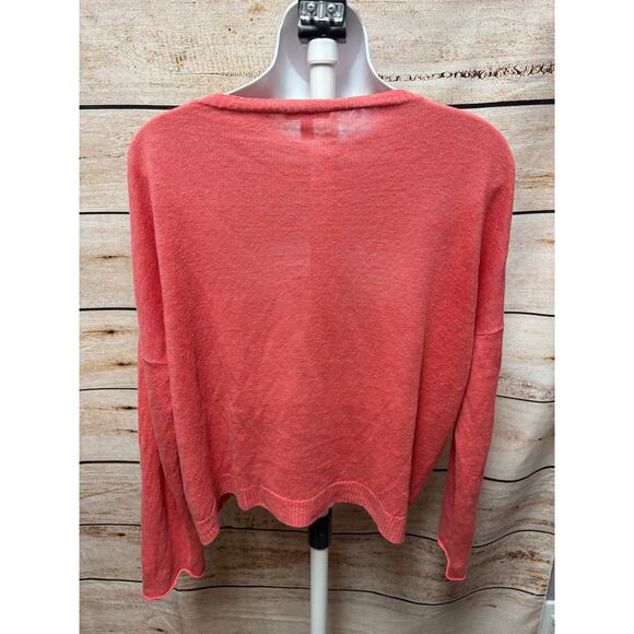 Eileen Fisher Organic Linen Coral Sweater - Size Small Long Sleeve Pullover - Picture 7 of 11